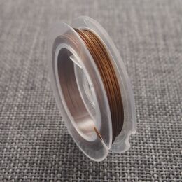 Linka Jubilerska 0.38mm Brązowa Szpulka 10 metrów