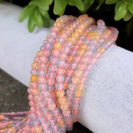 Jadeit Kulka 4mm Mix Morganitowy