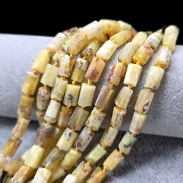 Opal Peruwiański Żółty Słupek 6x10 8x11mm