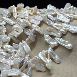 Perła Naturalna Biała Keshi 24x8x4 mm 