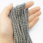 Hematyt Oponki 4/2mm Srebrno Zielony Matowy Sznur 40cm - 2