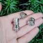 Magnetverschluss auf der Links 23mm dark silver - 2